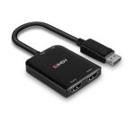 Lindy 38433 adaptador de cable de vídeo DisplayPort 2 x HDMI