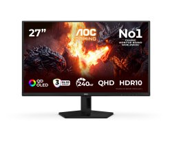 AOC G4 Q27G41ZDF Monitor PC 67,3 cm (26.5") 2560 x 1440 Pixel Quad HD QD-OLED Nero, Rosso
