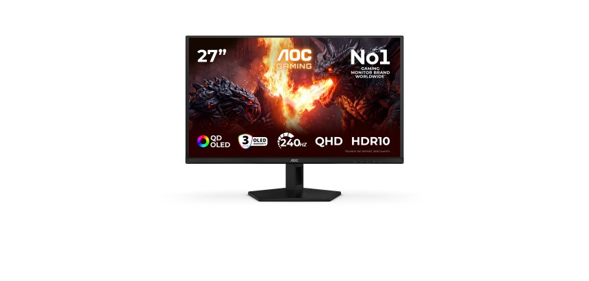 AOC G4 Q27G41ZDF Monitor PC 67,3 cm (26.5") 2560 x 1440 Pixel Quad HD QD-OLED Nero, Rosso