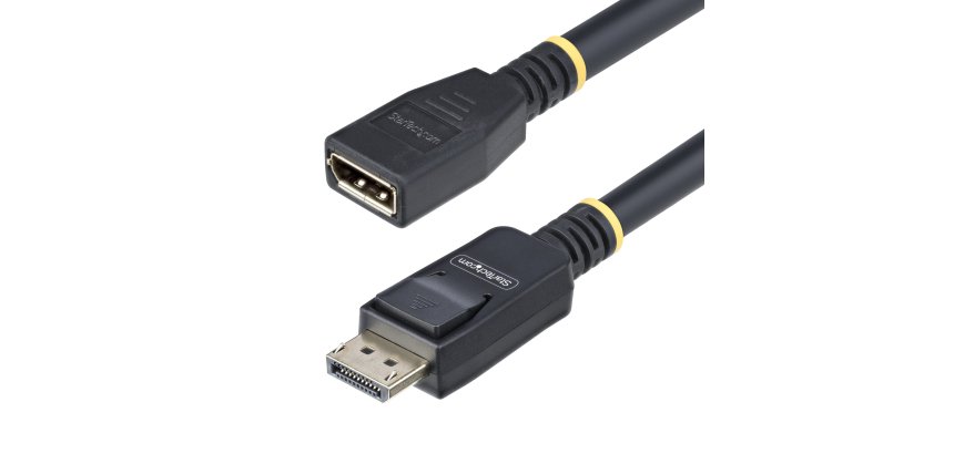 StarTech.com Câble d'Extension DisplayPort 1.4 de 3m, Câble d'Économie de Port DP 1.4, 8K 60Hz, Cordon Adaptateur d'Extension DP Mâle vers Femelle, Câble d'Extension DisplayPort, Gaine TPE, M/F