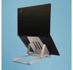 R-Go Tools Support pour ordinateur portable R-Go Riser Basic, support pour ordinateur portable pliable et réglable, aluminium