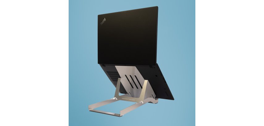 R-Go Tools Support pour ordinateur portable R-Go Riser Basic, support pour ordinateur portable pliable et réglable, aluminium