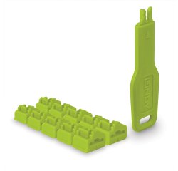 Lindy Verrous de ports RJ45, 10pcs avec clé, Vert