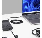 StarTech.com Adaptateur USB-C vers RJ9 pour Combiné Téléphonique de Bureau ou Casque Filaire/Sans Fil, Utilise le Matériel Fixe Existant, 1,8m, pour Ordinateur Portable/de Bureau/Mobile