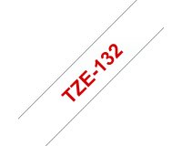 Brother TZE-132 cinta para impresora de etiquetas Rojo sobre transparencia