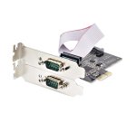StarTech.com Scheda Seriale PCIe a 2 porte, scheda PCI Express a doppia porta RS232/RS422/RS485 (DB9), staffe a basso profilo incluse, UART 16C1050, Windows/Linux, conforme a TAA - Protezione ESD di livello 4