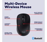 Trust Yvi+ mouse Universal Ambidextrous RF Wireless + Bluetooth Optical 1600 DPI