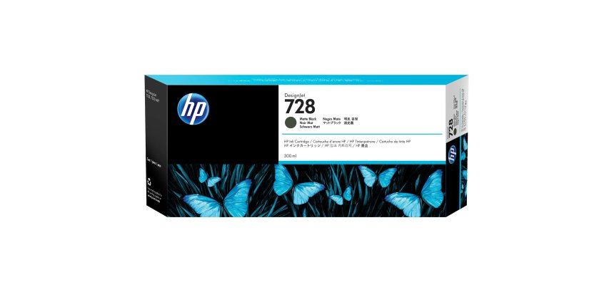 HP 728 300-ml Matte Black DesignJet Ink Cartridge