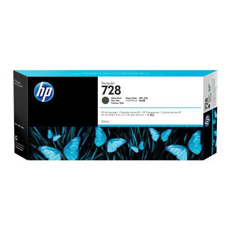 HP 728 300-ml Matte Black DesignJet Ink Cartridge