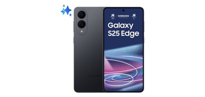 Samsung Galaxy S25 Edge, Smartphone AI, Display 6.7'' QHD+ Dynamic AMOLED 2X, Fotocamera 200MP, RAM 12GB, 512GB, 3.900 mAh, Titanium Jetblack