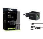 Conceptronic ALTHEA16B cargador de dispositivo móvil Universal Negro Corriente alterna Carga rápida Interior