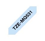 Brother TZEMQ531 ruban d'étiquette Noir sur bleu TZe