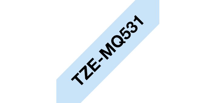 Brother TZEMQ531 ruban d'étiquette Noir sur bleu TZe