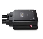 StarTech.com Switch KVM à Câble Hybride USB-C DisplayPort à 2 Ports, 4K 60Hz - Commutateur KVM avec Câbles hôtes intégrés USB-A/DisplayPort/Audio de 1,8m et USB-C de 1,2m - Switch KVM USB-C Alimenté par Bus