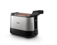 Philips Viva Collection Tostapane HD2639/90, 730W, 2 pinze, 7 livelli di tostatura, vassoio raccogli briciole