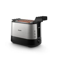 Philips Viva Collection Tostapane HD2639/90, 730W, 2 pinze, 7 livelli di tostatura, vassoio raccogli briciole