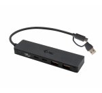 i-tec Metal C31HUBMETAL2A2C hub & concentrateur USB 3.2 Gen 1 (3.1 Gen 1) Type-C 10000 Mbit/s Noir