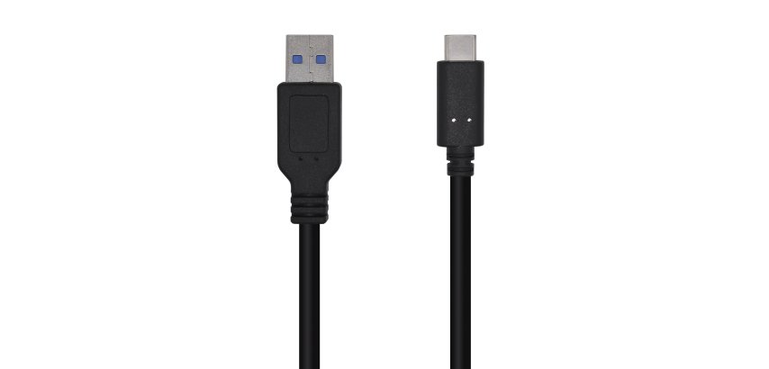 AISENS Cable USB 3.1 Gen 2 10 Gbps 3 A, Tipo C/M-A/M, Negro, 1.5m