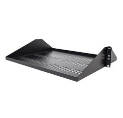 StarTech.com Étagère Rack 19 pouces 2U - Plateau Rackable Universel Ventilé - Étagère Baie de Brassage - Étagère Cantilever Rack 19" - Capacité 91kg - Rangement Rack Informatique - Profondeur 35,6cm (14"), Noir