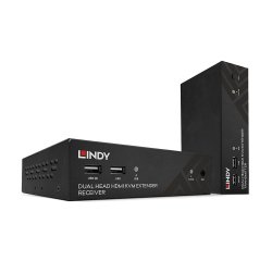Lindy Kit Extender KVM HDBaseT Cat.6 HDMI Dual Head USB, IR & RS232, 100m