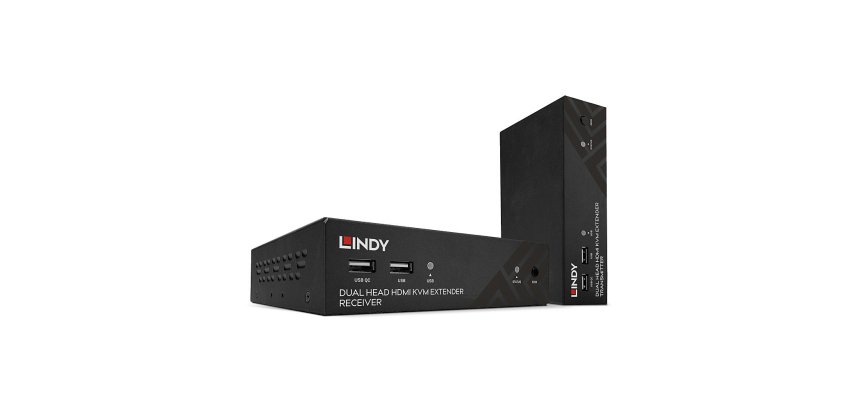 Lindy Kit Extender KVM HDBaseT Cat.6 HDMI Dual Head USB, IR & RS232, 100m