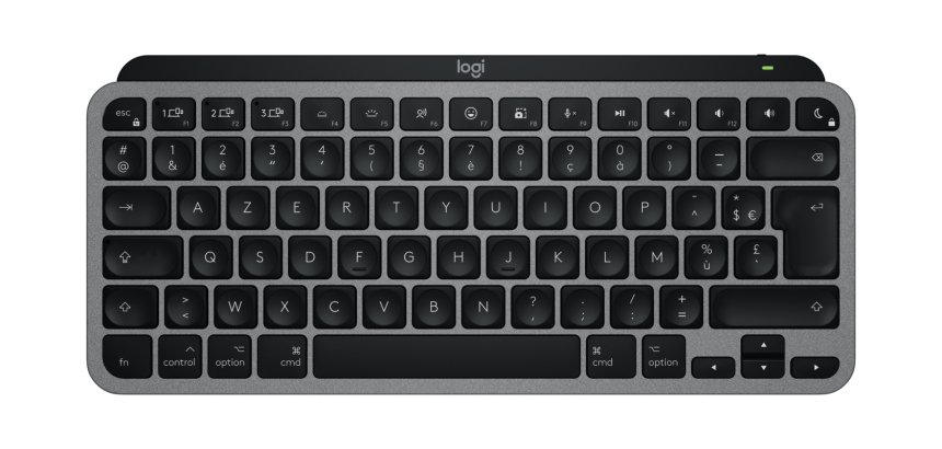 Logitech MX Keys Mini For Mac clavier maison/bureau Bluetooth AZERTY Français Noir, Gris