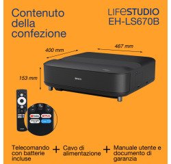 Epson Lifestudio Grand EH-LS670B - Nero metallizzato