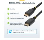 StarTech.com Cavo HDMI 2.1 8K da 3m, Cavo HDMI Certificato ad Altissima Velocità 48 Gbps, 8K 60Hz / 4K 120Hz HDR10+ / eARC; Cavo UHD con Guaina Flessibile in TPE