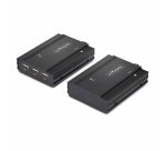 StarTech.com KVM Extender DisplayPort su fibra ottica, 4K 60Hz, kit di estensione, fino a 300m (multimodale) con moduli SFP+ preinstallati, 3x USB HID