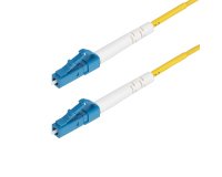 StarTech.com 1m (3.3ft) LC to LC (UPC) OS2 Single Mode Simplex Fiber Optic Cable, 9/125µm, 40G/100G, Bend Insensitive, Low Insertion Loss - LSZH Fiber Jumper Cord