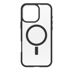 OtterBox React Series para MagSafe para Apple iPhone 16 Pro Max, Black Crystal