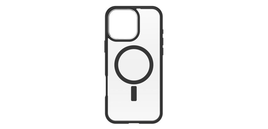 OtterBox React Series para MagSafe para Apple iPhone 16 Pro Max, Black Crystal
