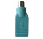 Nilox NX080500105 cable gender changer PS/2 USB 2.0 Green
