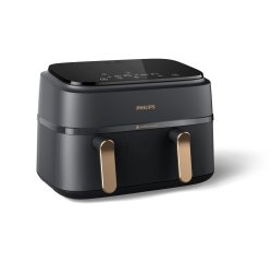 Philips Serie 3000 Airfryer doppio cestello, friggitrice ad aria da 9.0L, 12 metodi di cottura, App per ricette NA352/00