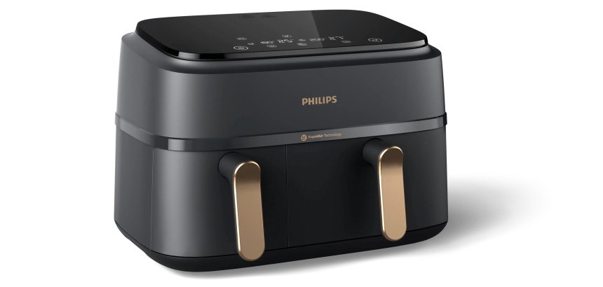 Philips Serie 3000 Airfryer doppio cestello, friggitrice ad aria da 9.0L, 12 metodi di cottura, App per ricette NA352/00