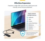 StarTech.com 4-Port USB-C Hub, 5Gbps, Bus Powered, USB-C to 4x USB-A Mini Hub, Extra Long 2ft/61cm Host Cable, PCR Plastic, Portable Desktop / Laptop USB Hub