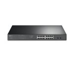 TP-Link TL-SG1218MPE Géré L2 Gigabit Ethernet (10/100/1000) Connexion Ethernet, supportant l'alimentation via ce port (PoE) 1U Noir