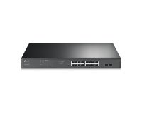 TP-Link TL-SG1218MPE Géré L2 Gigabit Ethernet (10/100/1000) Connexion Ethernet, supportant l'alimentation via ce port (PoE) 1U Noir