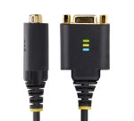 StarTech.com Câble USB vers Null Modem Série de 30cm, COM Retention, FTDI, Câble Adaptateur USB-A vers DB9 RS232, Vis/Écrous DB9 Interchangeables, Windows/macOS/Linux