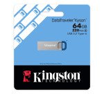 Kingston Technology DataTraveler 64GB ® Kyson, USB 3.2 Gen 1 metálico, 220 MB/s