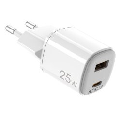 Celly UPTC1USB1USBC25 cargador de dispositivo móvil Cámara digital, Micrófono, Smartphone, Tableta, Teléfono Blanco USB Interior