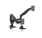Equip 17"-35" Heavy-Duty Dual Monitor Desk Mount Bracket, Black