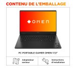 HP OMEN Gaming Laptop 17-db1035nf Copilot+ PC AMD Ryzen AI 9 365 Ordinateur portable 43,9 cm (17.3") Quad HD 32 Go DDR5-SDRAM NVIDIA GeForce RTX 5060 Wi-Fi 6 (802.11ax) Windows 11 Home Noir