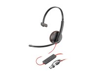 HP Poly Micro-casque Poly Blackwire 3210 monaural USB-C + adaptateur USB-C/A