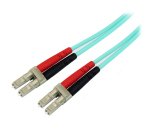 StarTech.com 10m (30ft) LC/UPC to LC/UPC OM3 Multimode Fiber Optic Cable, Full Duplex 50/125µm Zipcord Fiber Cable, 100G, Low Insertion Loss, LSZH Fiber Jumper Cord