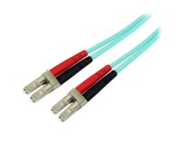 StarTech.com Câble Fibre Optique Multimode de 10m LC/UPC à LC/UPC OM3, Fibre Zipcord Full Duplex 50/125µm, Réseaux 100G, LOMMF/VCSEL, <0.3dB Faible Perte d'Insertion, Cordon Patch Fibre LSZH