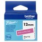 Brother BTAG-P35 – Ruban adhésif Brotherblanc sur rose, 12 mm de large, non laminé