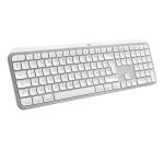Logitech Master MX Keys S for Mac clavier Bureau RF sans fil + Bluetooth AZERTY Français Aluminium, Blanc