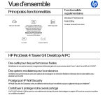 HP ProDesk 4 Tower G1i Desktop AI PC Intel Core Ultra 5 225 8 Go DDR5-SDRAM 256 Go SSD Windows 11 Pro Noir