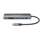 Conceptronic DONN11G replicatore di porte e docking station per laptop Cablato USB 3.2 Gen 1 (3.1 Gen 1) Type-C Grigio